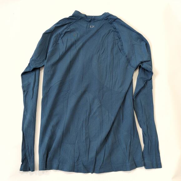 Nux Women's Top Mesh Breathable Size Medium Blue Long Sleeve Made in USA Shirt - Picture 4 of 5
